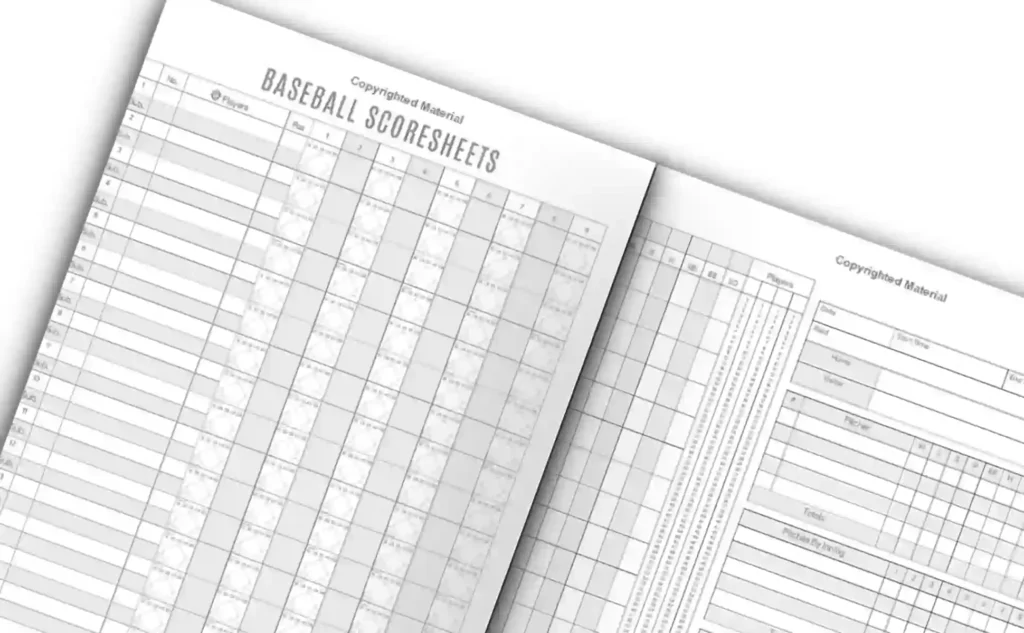 Baseball Scorebook Page