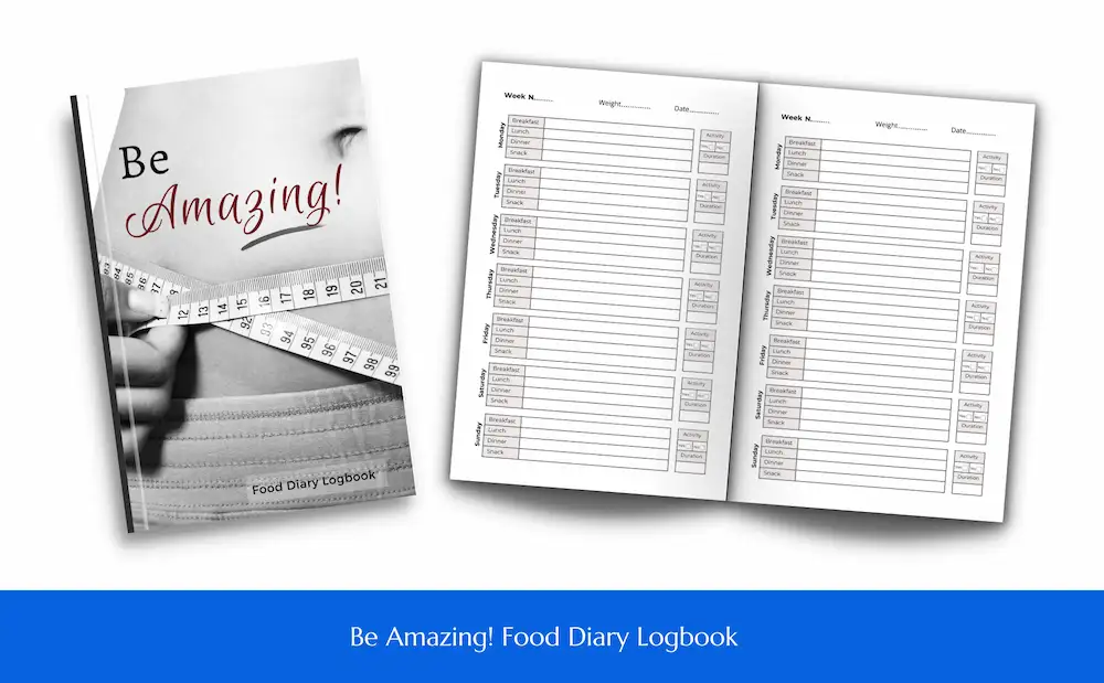 Be Amazing! Food Diary Logbook Cover