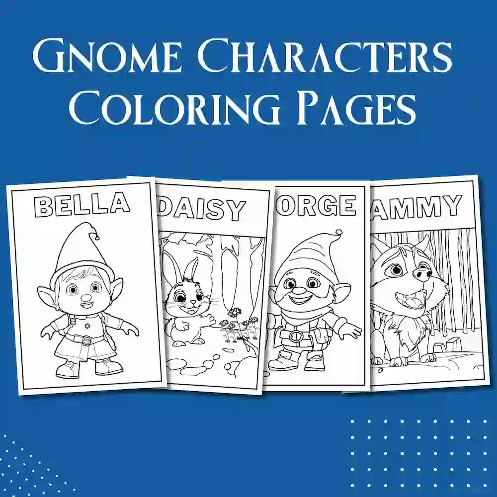 Gnome Characters Coloring Pages