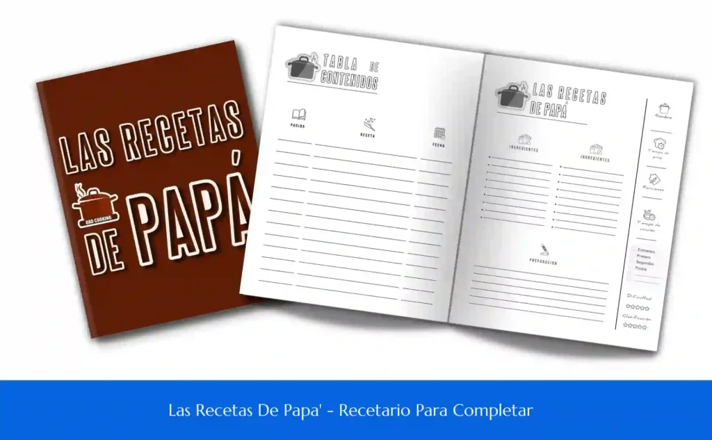 Las Recetas De Papa' - Recetario Para Completar - Cover