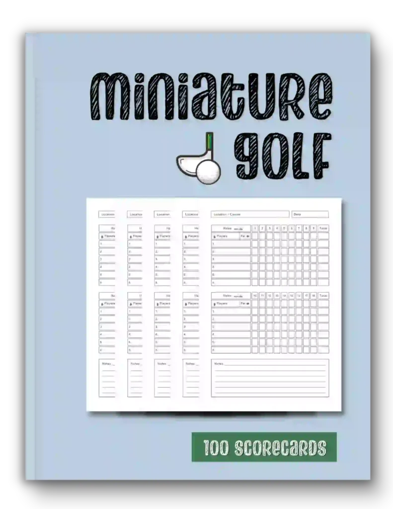 Miniature Golf Logbook Notebook