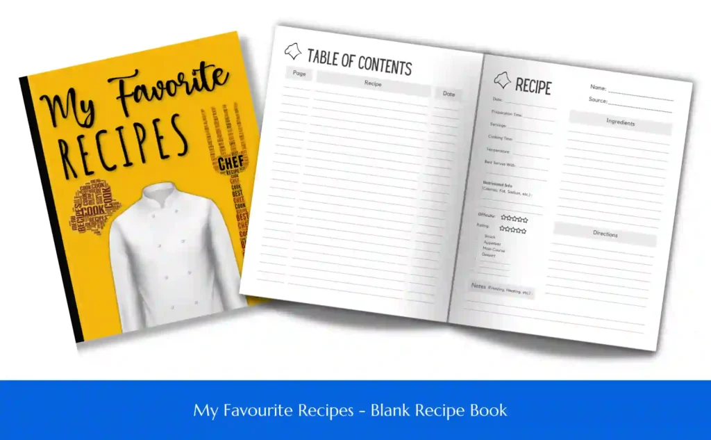 My Favourite Recipes - Blank Recipe Book_ Cover