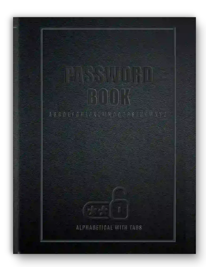 Password Book With Alphabetical Tabs Logbook Notebook