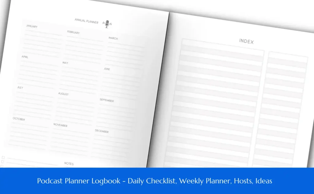 Podcast Planner Logbook - Page 1