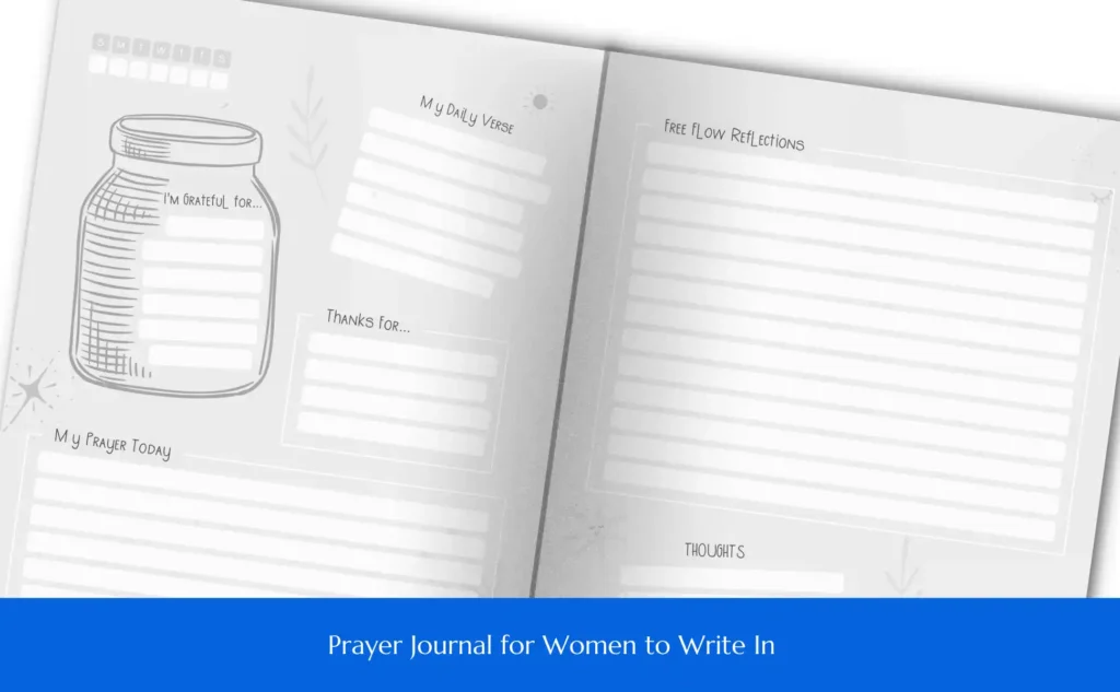 Prayer Journal for Women to Write In Page