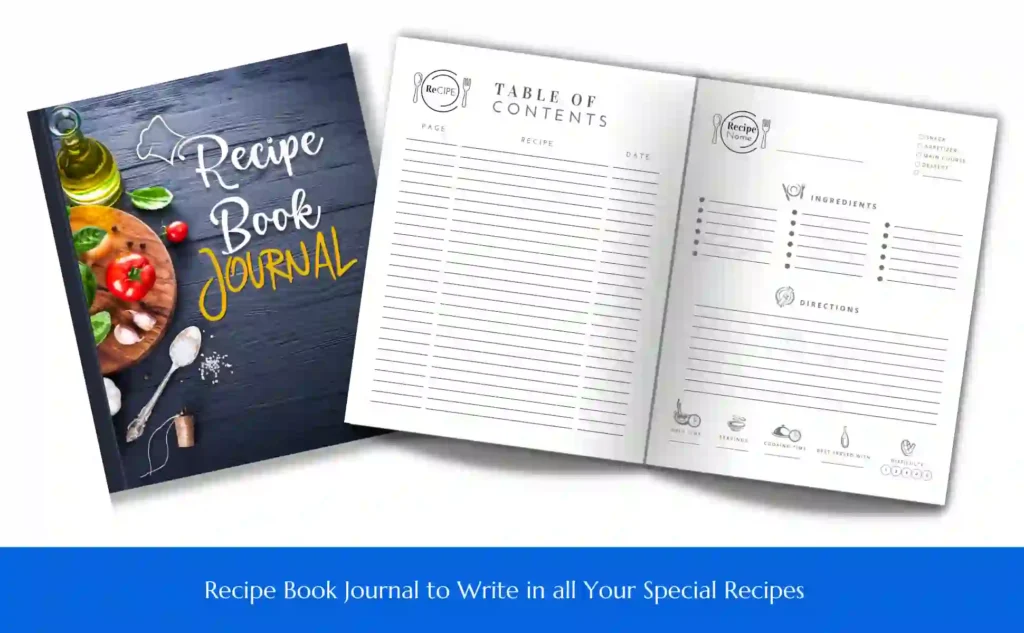 Recipe Book Journal to Write in all Your Special Recipes_ Cover