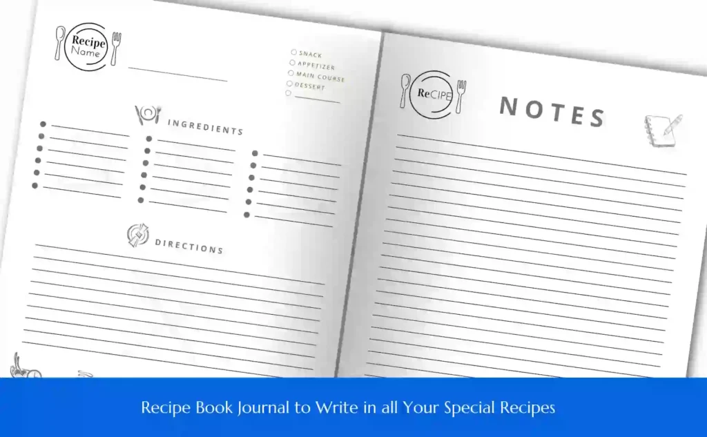 Recipe Book Journal to Write in all Your Special Recipes_ Page