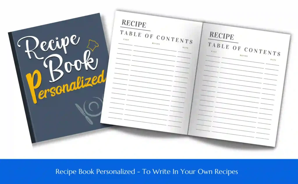 Recipe Book Personalized - To Write In Your Own Recipes_ Cover