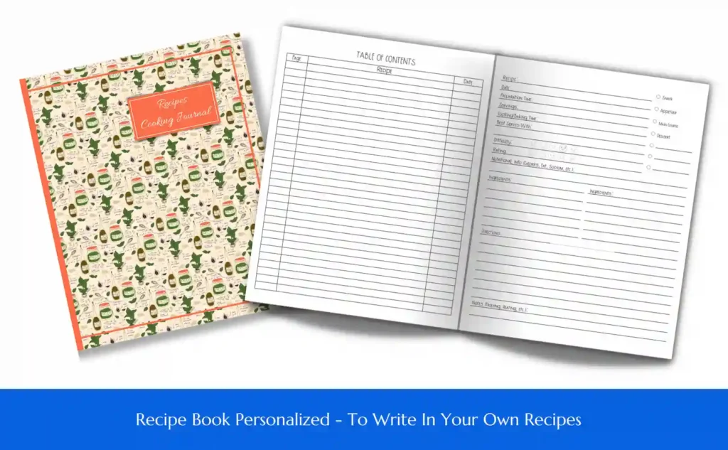 Recipe Book Personalized - To Write In Your Own Recipes__ Cover