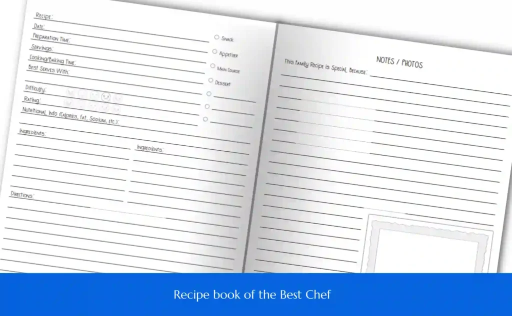 Recipe book of the Best Chef Page