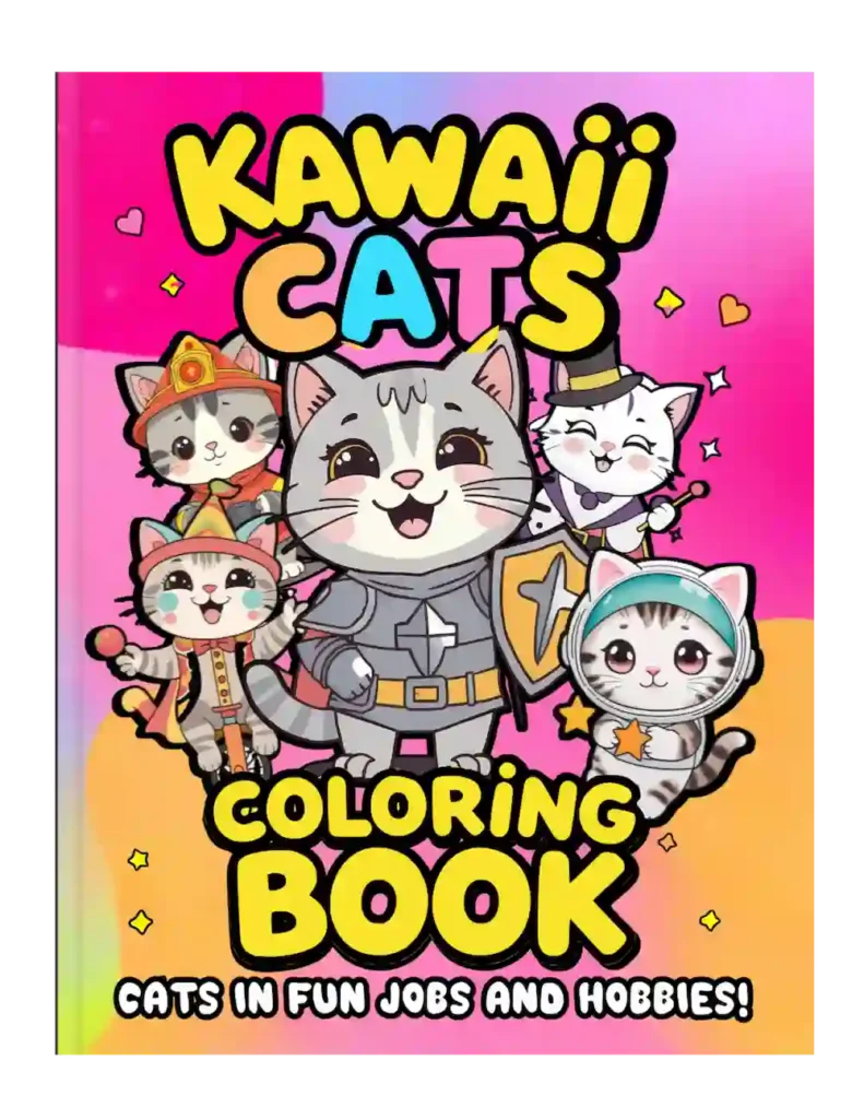 Kawaii Cats Coloring Book